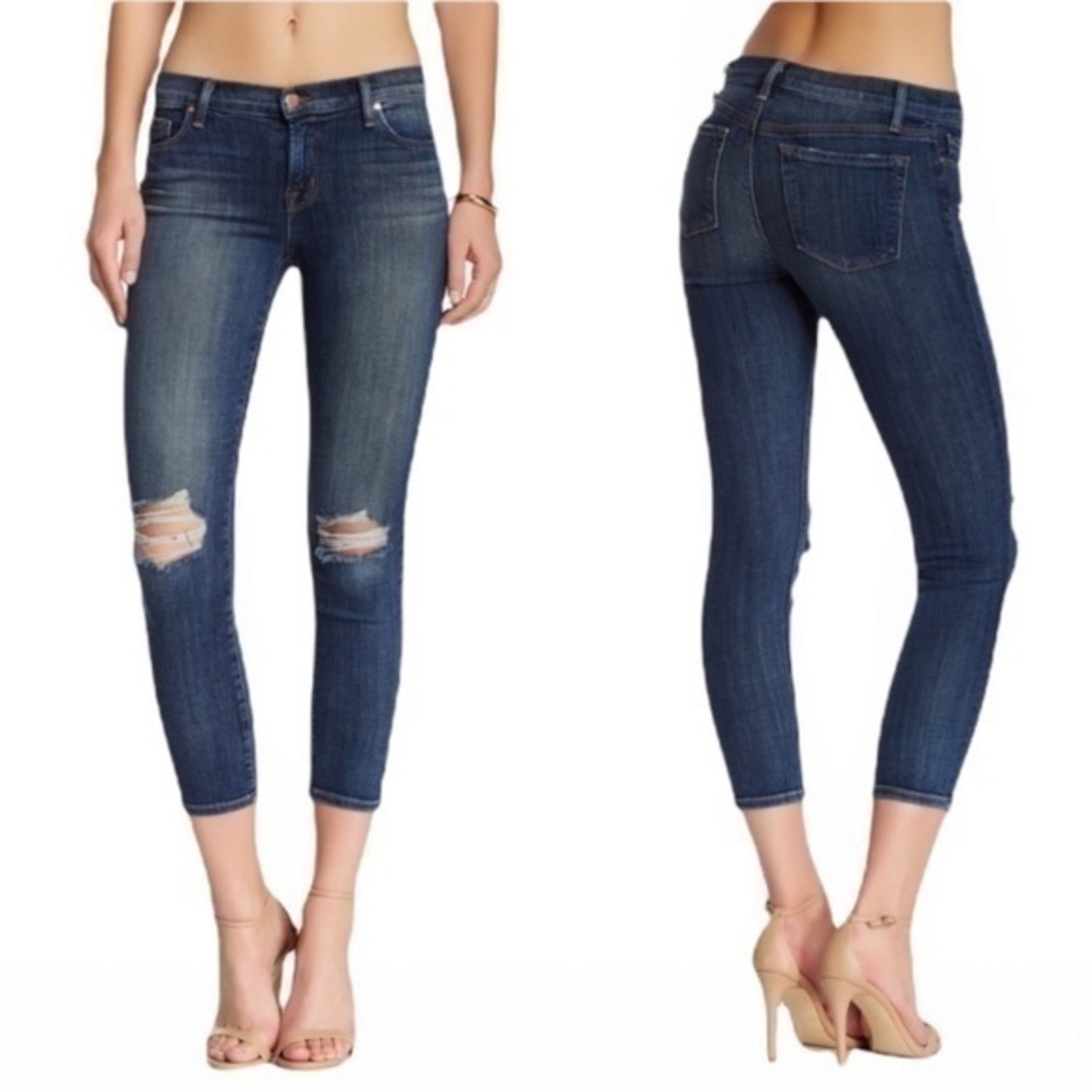 J Brand MISFIT Capri Distressed Skinny Stretch Jeans Size 25